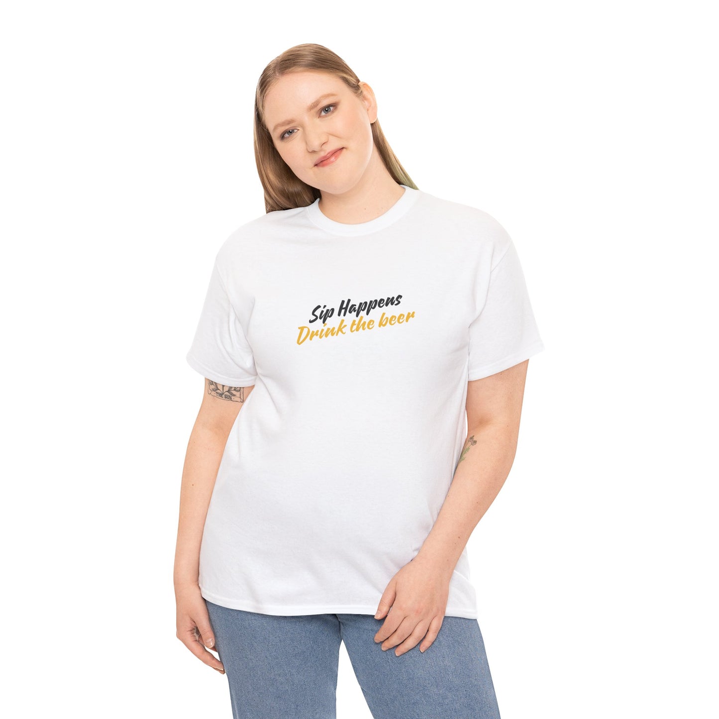 Sip Happens. Drink the Beer Unisex T-Shirt